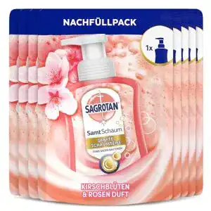 Schaumseife Sagrotan Nachfüller Kirschblüte & Rose, 8 x 250 ml