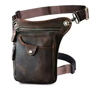 Gürteltasche zum Wandern aus echtem Leder für Herren