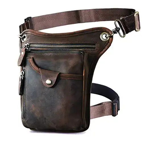 Gürteltasche zum Wandern aus echtem Leder für Herren