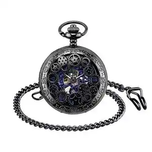 Taschenuhr Unendlich U Herren mit römischen Ziffern und Kette