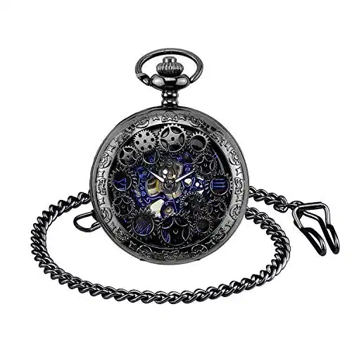 Taschenuhr Unendlich U Herren mit römischen Ziffern und Kette