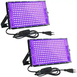 CREATESTAR LED Schwarzlicht Strahler 150W im 2er Set