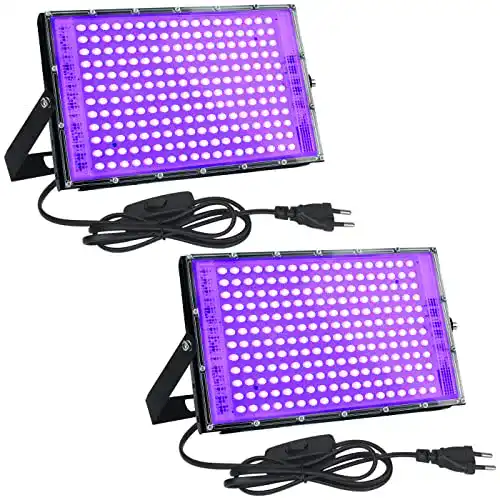 CREATESTAR LED Schwarzlicht Strahler 150W im 2er Set