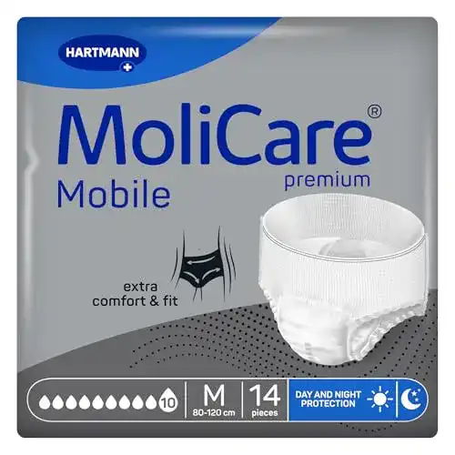 Inkontinenzhosen für Männer Molicare Premium Mobile 10 Tropfen Größe M