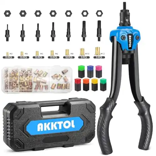 Nietmutternzange AKKTOL Set mit 80 Nietmuttern und Koffer