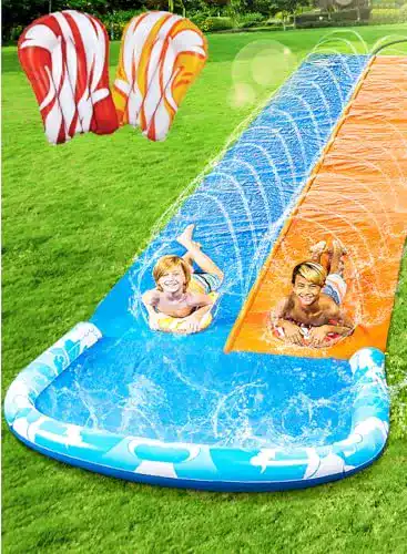 Wasserrutsche Joyin 685 cm mit 2 Bodyboards und Sprinkler