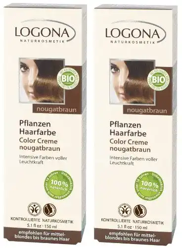 Henna Haarfarbe Logona Color Creme Nougat Braun im Doppelpack 2 x 150 ml