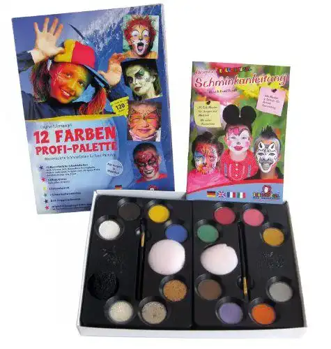 Kinderschminke Eulenspiegel 212011 Profi Schmink-Palette