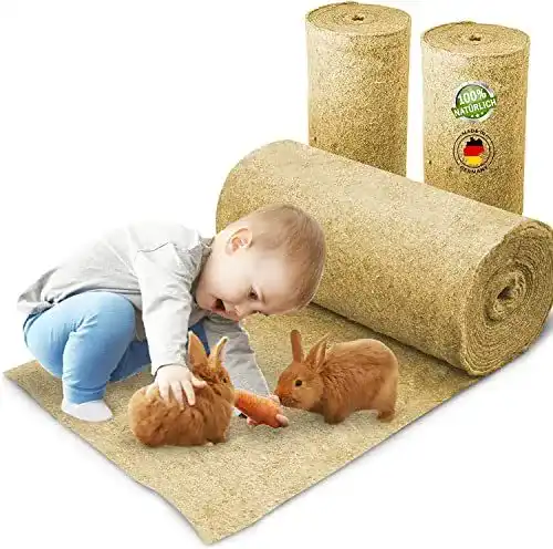Hanfmatte für Nager – 100% Hanf, 5m Rolle, 70cm Breite, 10mm dick
