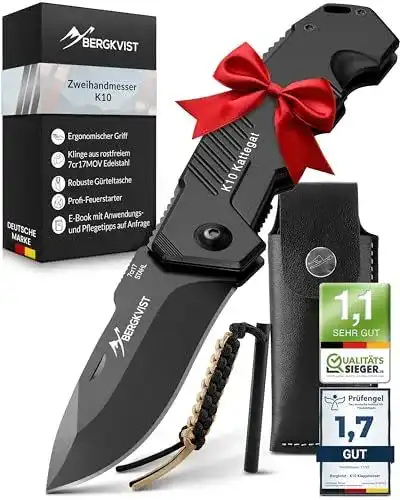 Bergkvist K10 Klappmesser – Zweihandmesser für Outdoor und Survival