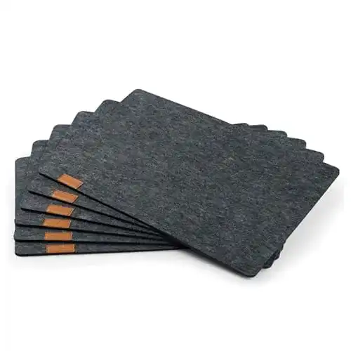 Platzdeckchen Hoffmann 6er Set abwaschbare Tischsets aus Filz