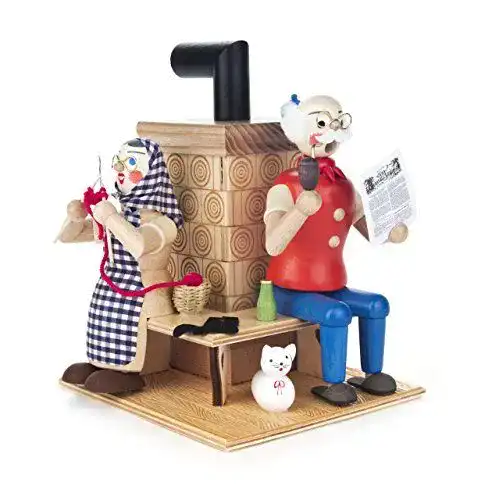 Räuchermännchen Dregeno Seiffen aus Holz, beige, 20 cm hoch