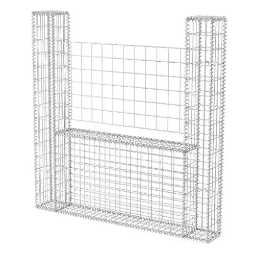 Gabionen vidaXL Gabione U-Form Stahl 160x20x150cm Steinkorb