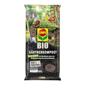 Komposterde Compo Bio Gärtnerkompost torffrei für Hochbeet-Befüllung