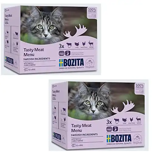 Bozita Katzenfutter Multibox Tasty Meat – Menü in 12x85g Packung