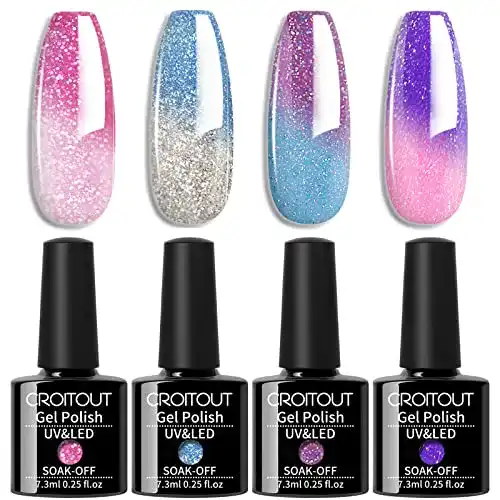 Croitout UV Farbwechsel Gel Nagellack Set – Thermo Shellac Gellack