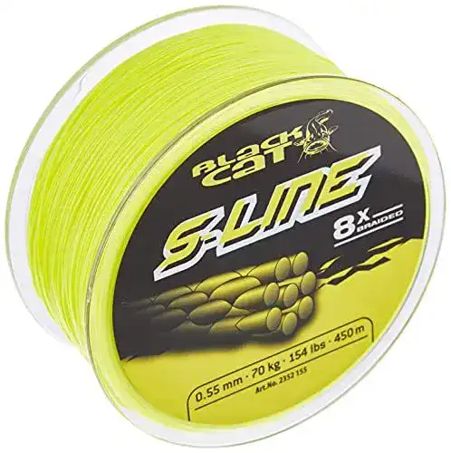 Wallerschnur Black Cat gelb S-Line 450m Ø0,55mm 70kg