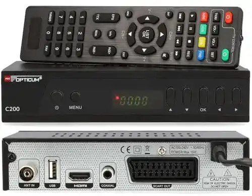 Opticum C200 Full HD Kabel Receiver für DVB-C mit USB und HDMI