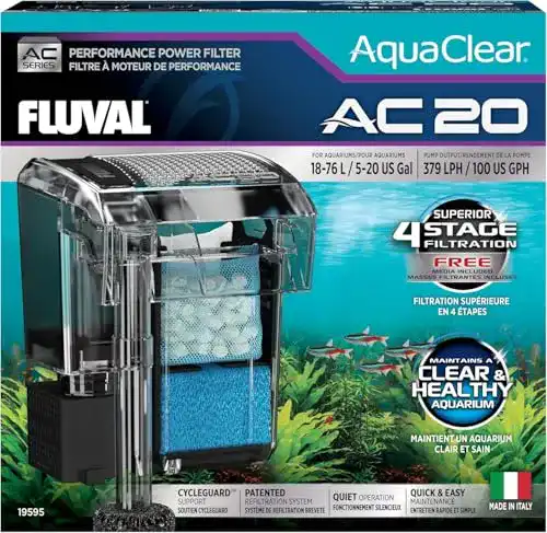 AquaClear Power Filter 20 für Aquarien von 18 bis 76 Litern