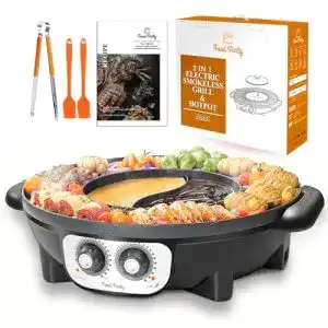 Hot Pot und Tischgrill elektrisch für 8 Personen
