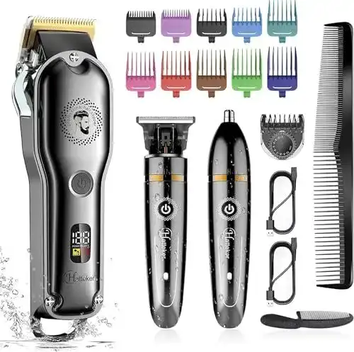 Hatteker Haarschneidemaschine mit Trimmer und Pflegeset