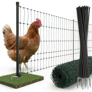 Geflügelnetz Agrarzone 25m x 112cm mit Doppelspitze in Grün