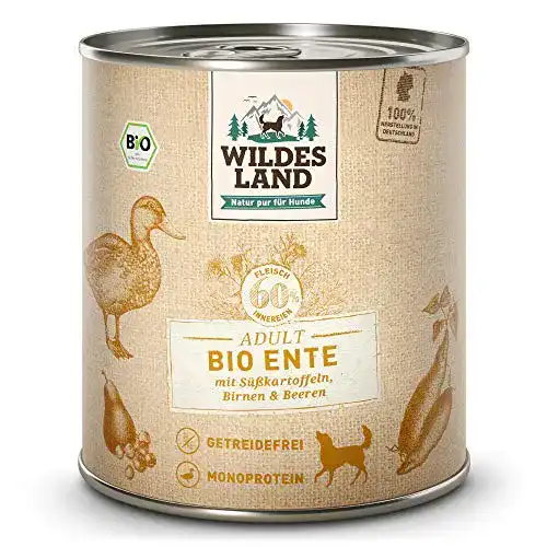Bio Nassfutter für Hunde Wildes Land mit Ente