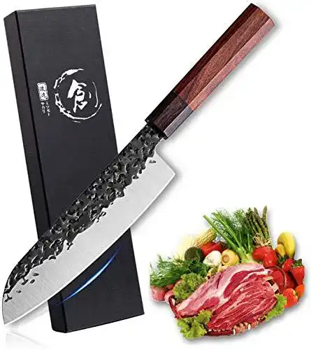 Freelander Santoku Kochmesser – 7 Zoll, handgeschmiedet, ultrascharf