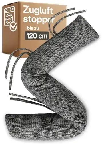 Zugluftstopper Praknu für Fenster bis 120 cm, waschbar und effektiv