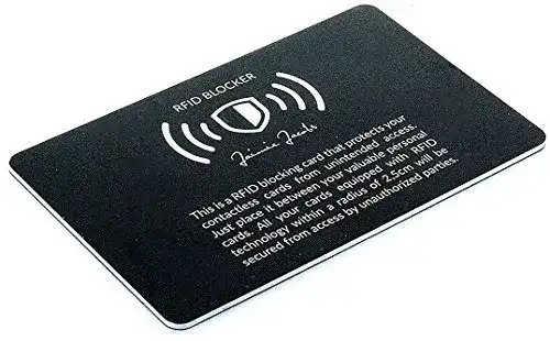 RFID-Blocker Karte von Jaimie Jacobs für Kreditkarten-Schutz