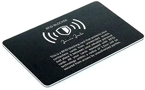 RFID-Blocker Karte von Jaimie Jacobs für Kreditkarten-Schutz