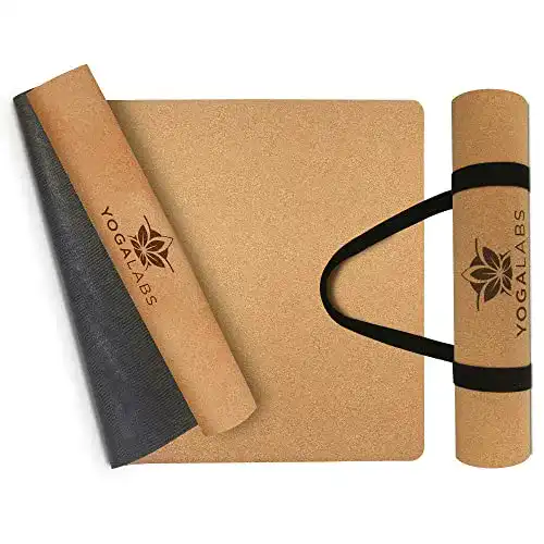 Yogamatte Kork Yogalabs Premium 2in1 Yoga-Matte aus Kork und Naturkautschuk