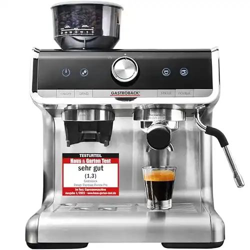 Siebträgermaschine Gastroback Espresso mit Mahlwerk im Vergleich