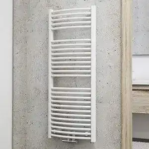 Badheizkörper mit Mittelanschluss von Schulte, Rund, 121 x 50 cm, 612 Watt