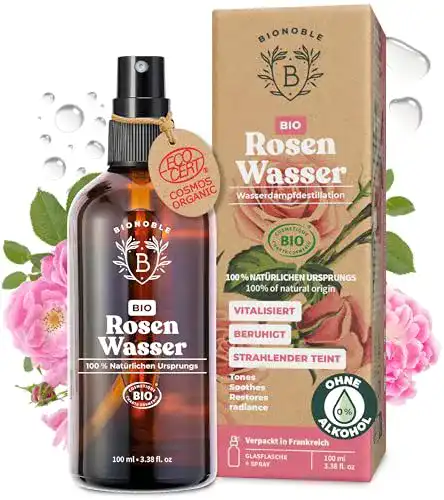 Rosenwasser Bionoble Bio 100ml – Hydrolat aus Damaszener-Rosen