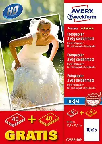 Fotopapier matt AVERY Zweckform C2552-40P für Inkjetdrucker
