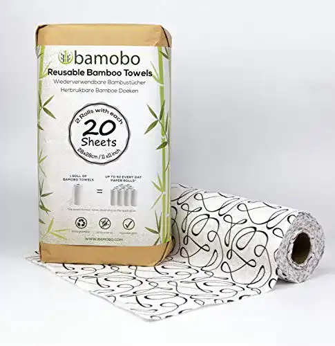 Küchenrolle Bamobo 100% Bambus wiederverwendbar und waschbar