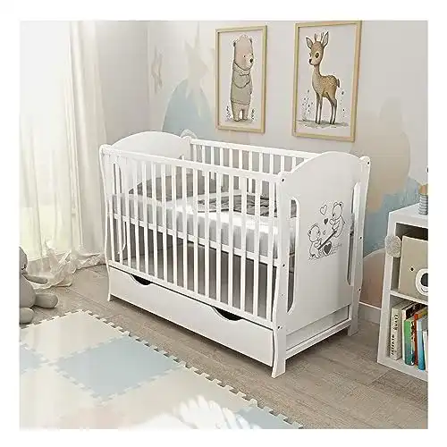 Babybett Delux 60×120 cm umbaubar zum Juniorbett