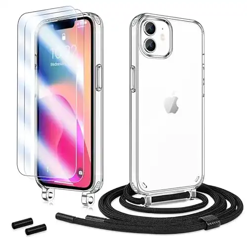 Handykette für iPhone 11 mit Band und Schutzfolie – Anshow
