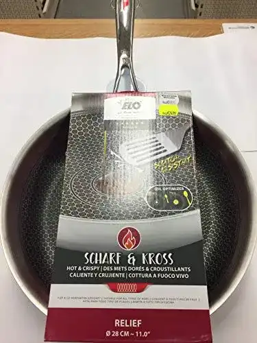 Elo Edelstahlpfanne Relief Scharf & Kross 28 cm