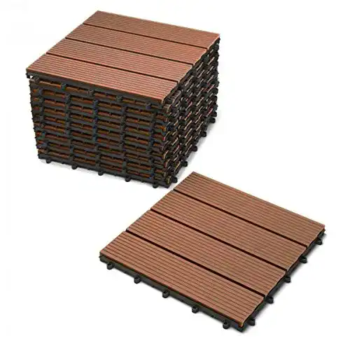 Terrassendielen SAM Terrassenfliese WPC Kunststoff 11er Set