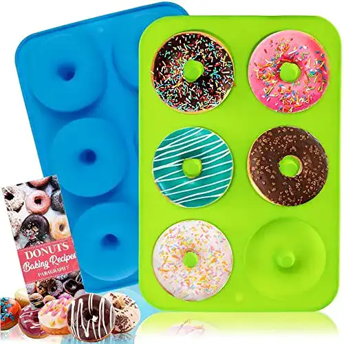 Silikon Donuts Backform im 2er Set mit 6 Fächern