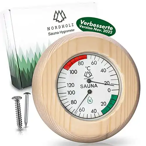 Sauna Thermometer und Hygrometer von Nordholz für präzise Messungen