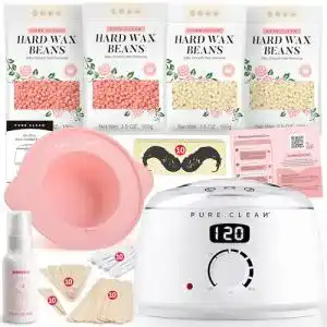 Pureclean Waxing Set mit digitaler Temperaturkontrolle und Wachsperlen