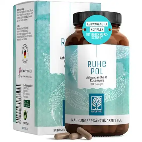 Rosenwurz Ashwagandha Kapseln hochdosiert von Naturtreu