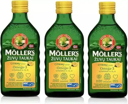 Möller’s Lebertran Omega-3 mit Zitronengeschmack, Flüssigkeit (250ml)