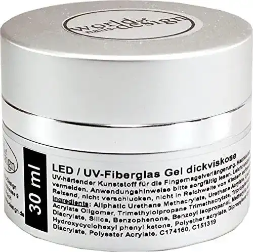 UV-Gel für LED und UV mit Fiberglas, klar, dickviskos, 30 ml