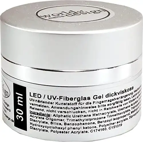 UV-Gel für LED und UV mit Fiberglas, klar, dickviskos, 30 ml