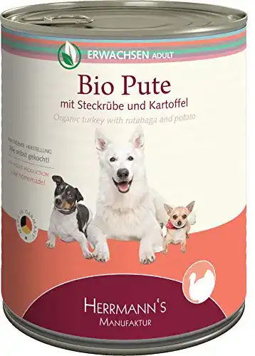 Herrmanns Hundefutter mit Pute und Steckrüben