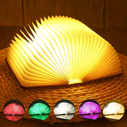 Buchlampe Nasharia LED mit Faltfunktion und 6 Farbmodi